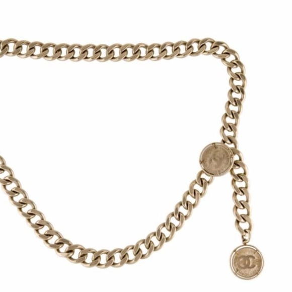 CHANEL Gold Chain Belt VINTAGE AUTHENTIC - Picture 1 of 11